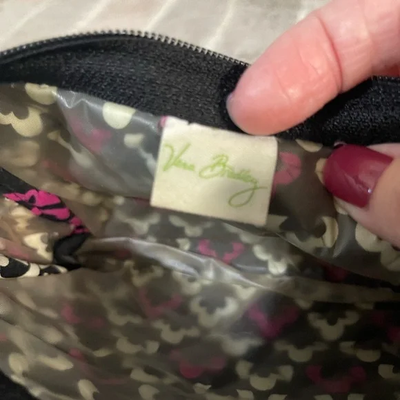 Vera Bradley Black and Pink Cosmetic Bag - Picture 8 of 8